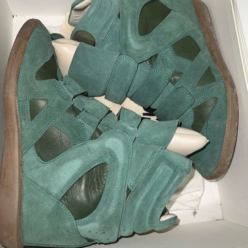 Isabel Marant Green Sneaker Wedge 41